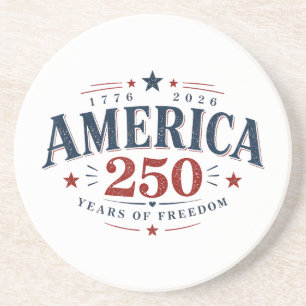 Dessous De Verre En Grès Amérique États-Unis 250e, 250 Ans de Liberté