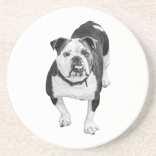 Dessous De Verre En Grès Ami d'hiver, Coaster Bulldog (Devant)