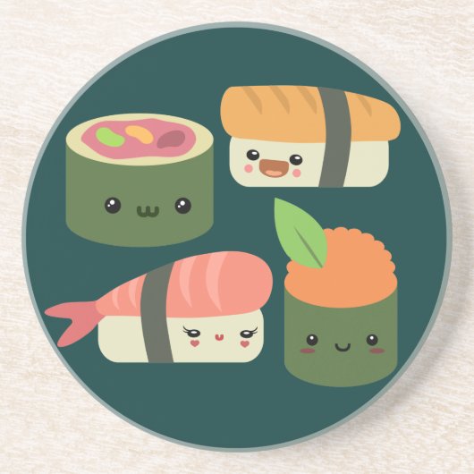Dessous De Verre En Grès Amis de sushi (Devant)