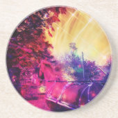 Dessous De Verre En Grès Amish Horse et Buggy, édition spatiale (Devant)