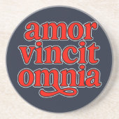 Dessous De Verre En Grès Amor vincit omnia (Devant)