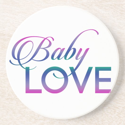 Dessous De Verre En Grès Amour bébé (Devant)