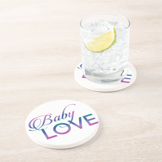 Dessous De Verre En Grès Amour bébé (Côté)