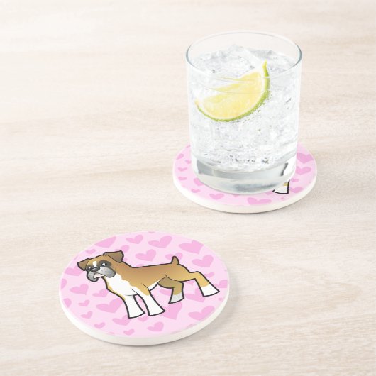 Dessous De Verre En Grès Amour de boxeur (Côté)