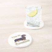 Dessous De Verre En Grès Amour de Dachshund (Côté)
