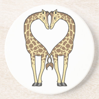 Dessous De Verre En Grès Amour de girafe