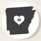 Dessous De Verre En Grès Amour de l'Arkansas (Devant)