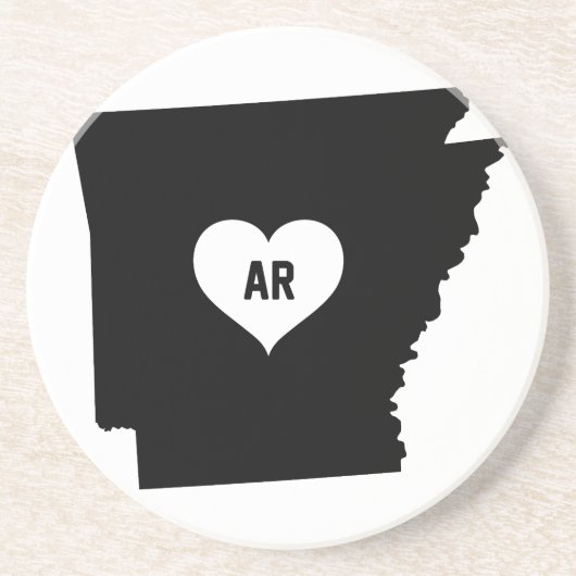 Dessous De Verre En Grès Amour de l'Arkansas (Devant)
