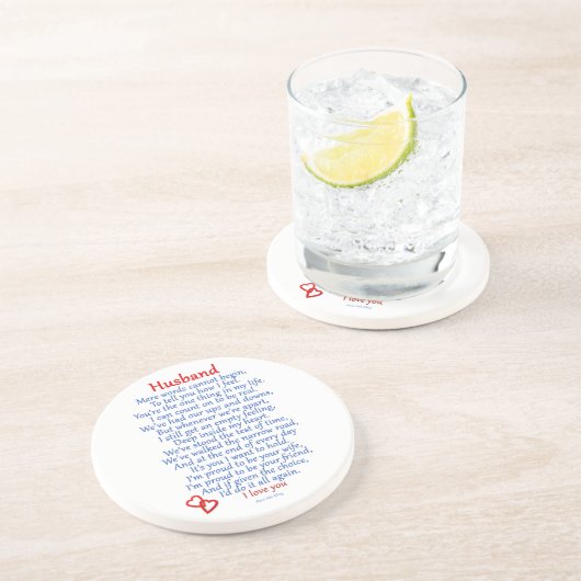 Dessous De Verre En Grès Amour de mari (Côté)