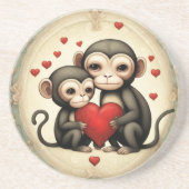 Dessous De Verre En Grès Amour de singe (Devant)