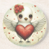 Dessous De Verre En Grès Amour des oiseaux 2 (Devant)