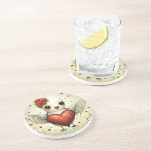 Dessous De Verre En Grès Amour des oiseaux 2