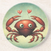 Dessous De Verre En Grès Amour du crabe (Devant)