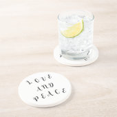 Dessous De Verre En Grès Amour Et Paix (Côté)