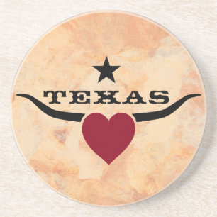 Dessous De Verre En Grès Amour le Texas