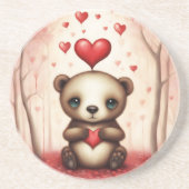 Dessous De Verre En Grès Amour Ours 1 (Devant)