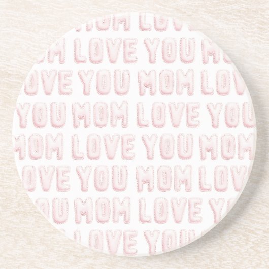 Dessous De Verre En Grès Amour Rose Toi Maman (Devant)