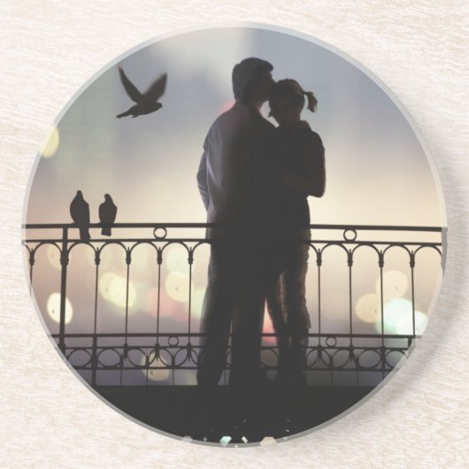 Dessous De Verre En Grès Amoureux (Devant)