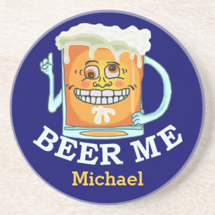 Dessous De Verre En Grès Amusant Beer Me Grumer La Mug