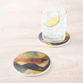 Dessous De Verre En Grès Amusement Abstrait (Côté)