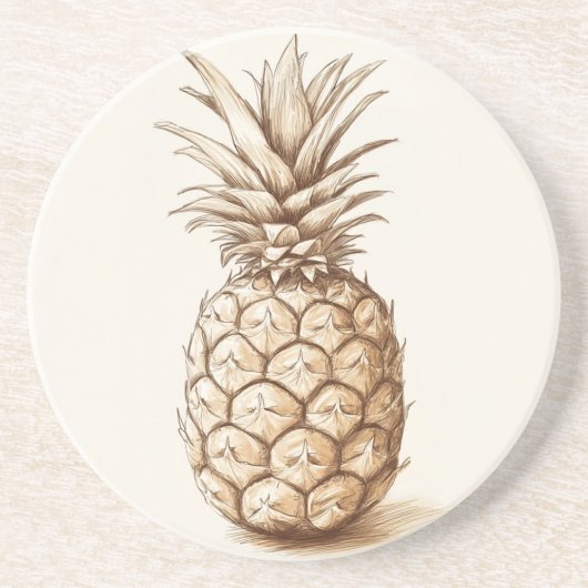 Dessous De Verre En Grès Ananas (Devant)