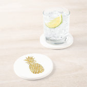 Dessous De Verre En Grès ananas doré (Côté)