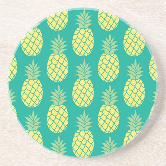Dessous De Verre En Grès Ananas en pastel (Devant)