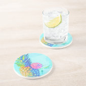 Dessous De Verre En Grès Ananas Tropical (Côté)