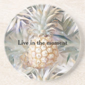 Dessous De Verre En Grès Ananas Tropical Cream Gold (Devant)