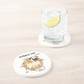 DESSOUS DE VERRE EN GRÈS ANATOMIE D'UN CARLIN (Côté)