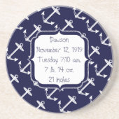 Dessous De Verre En Grès Anchor Pattern (Devant)