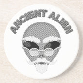 Dessous De Verre En Grès Ancien journal en chef Alien (Devant)