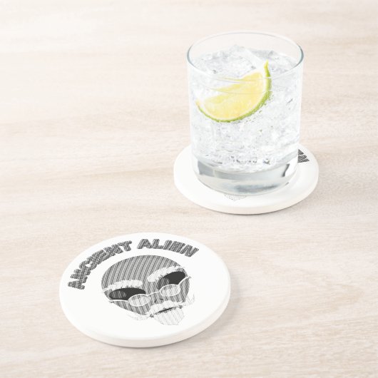 Dessous De Verre En Grès Ancien journal en chef Alien (Côté)