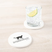 Dessous De Verre En Grès Ancien proverbe de chat (Côté)