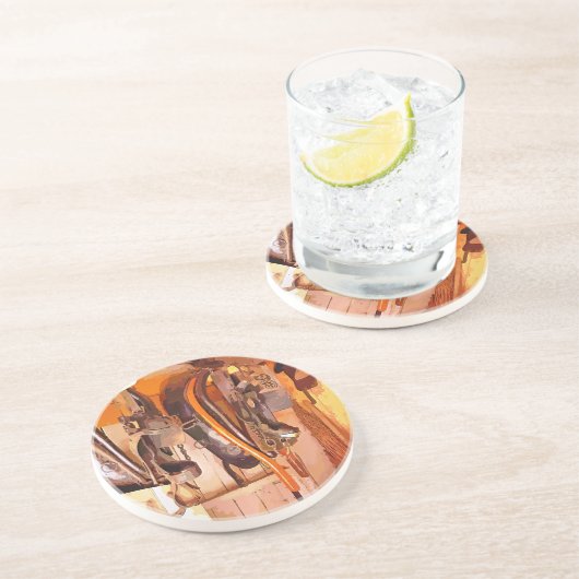 DESSOUS DE VERRE EN GRÈS ANCIENNE ANGLETERRE (Côté)