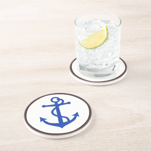 Dessous De Verre En Grès Ancre (Côté)