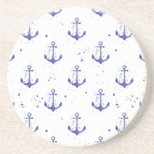 Dessous De Verre En Grès Ancre d'aquarelle Motif 2