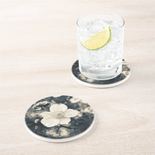 Dessous De Verre En Grès Anémone (Côté)