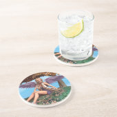 Dessous De Verre En Grès Ange d'automne (Côté)