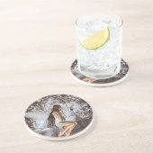 Dessous De Verre En Grès Ange et sa colombe (Côté)