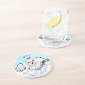 Dessous De Verre En Grès Ange maltais (Côté)