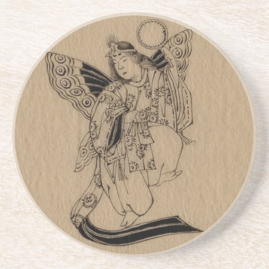 Dessous De Verre En Grès Ange papillon japonais (Devant)