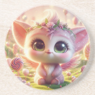 Dessous De Verre En Grès Ange rose