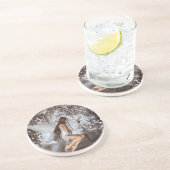 Dessous De Verre En Grès Angel et sa colombe (Côté)