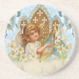 Dessous De Verre En Grès Angel In The Cloud Coaster