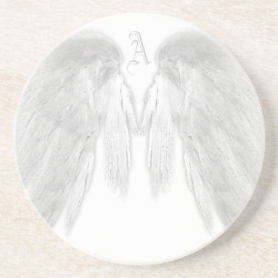 Dessous De Verre En Grès ANGEL WINGS Monogramme Couleurs personnalisables