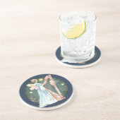 Dessous De Verre En Grès Angelic Winter Music Jouer Angel (Côté)