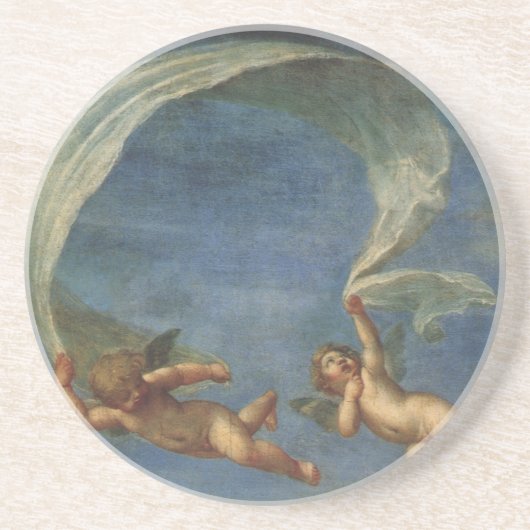 Dessous De Verre En Grès Angels Détail d'Adonis Dirigé par des Cupidons par (Devant)