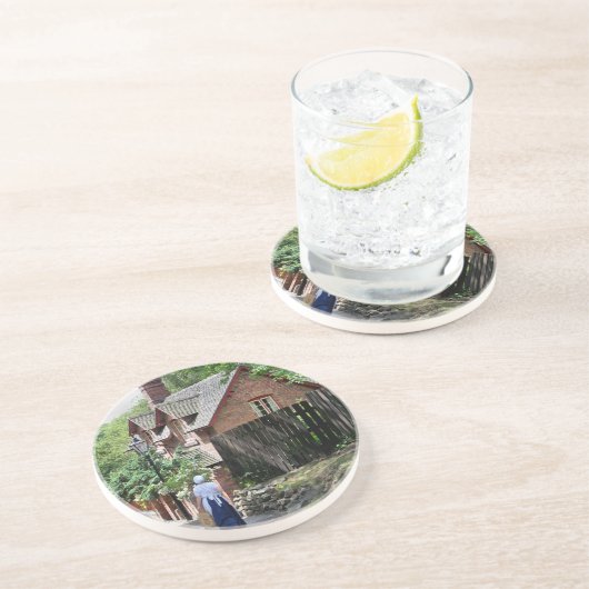 DESSOUS DE VERRE EN GRÈS ANGLETERRE VICTORIENNE (Côté)
