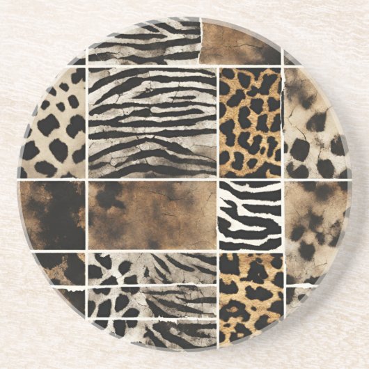 Dessous De Verre En Grès Animal Print - Sand Stone Coaster (Devant)